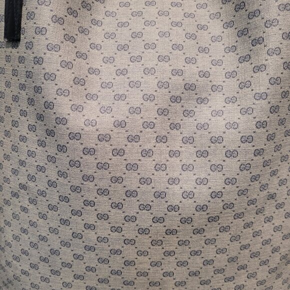 GUCCI MICRO GG**LARGE TOTE/SHOULDER BAG** NAVY - Picture 12 of 16